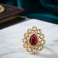 Designer Statement Ring for Women with Elegant Cocktail Style for Weddings and Special Occasions Polki kundan.