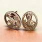 Peacock Earrings with Ruby Stone Accents and Sparkling Details in an Elegant Statement Design