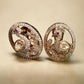 Peacock Earrings with Ruby Stone Accents and Sparkling Details in an Elegant Statement Design