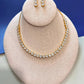Elegant Gold Plated Necklace Set with Matching Earrings for Everyday Luxury