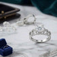 Elegant Round Cut Bridal Ring with a Sparkling Cubic Zirconia Solitaire Ring rhodium silver plated