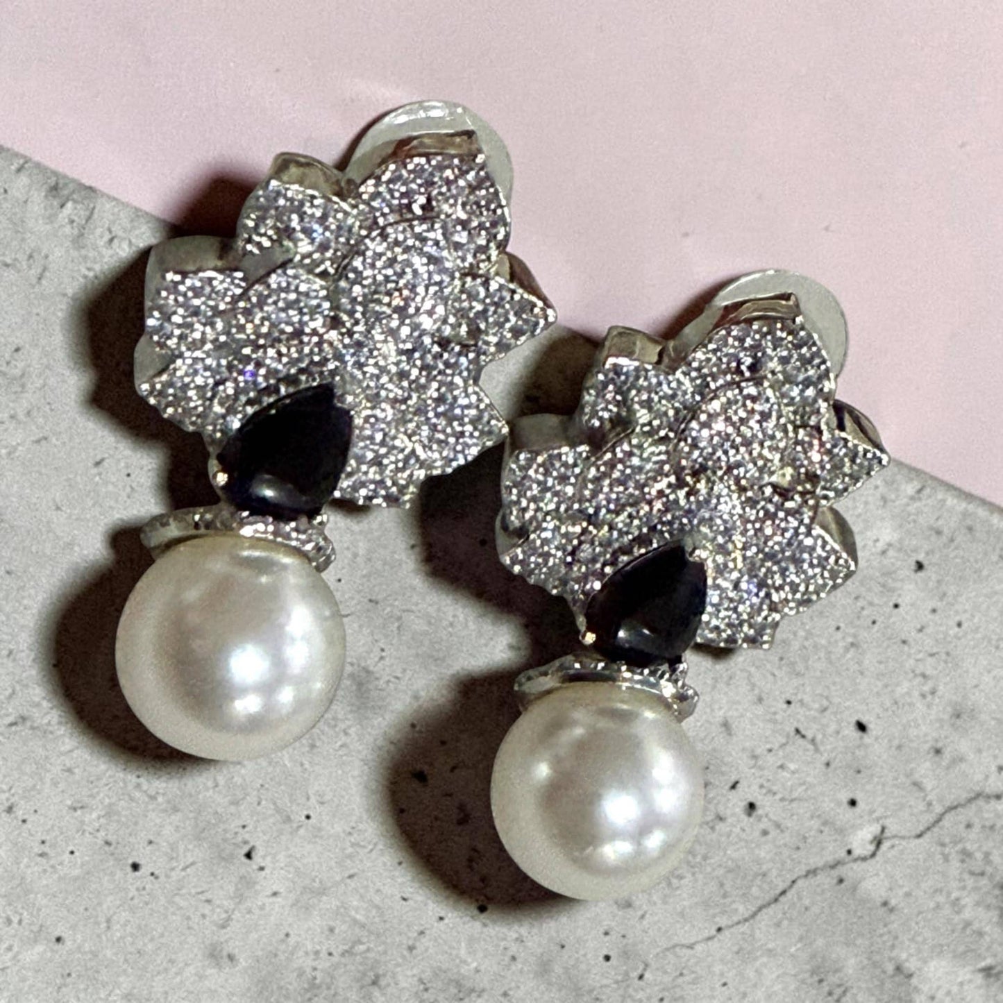 Make Every Occasion Shine with Elegant Black Onyx and Pearl Statement Earrings