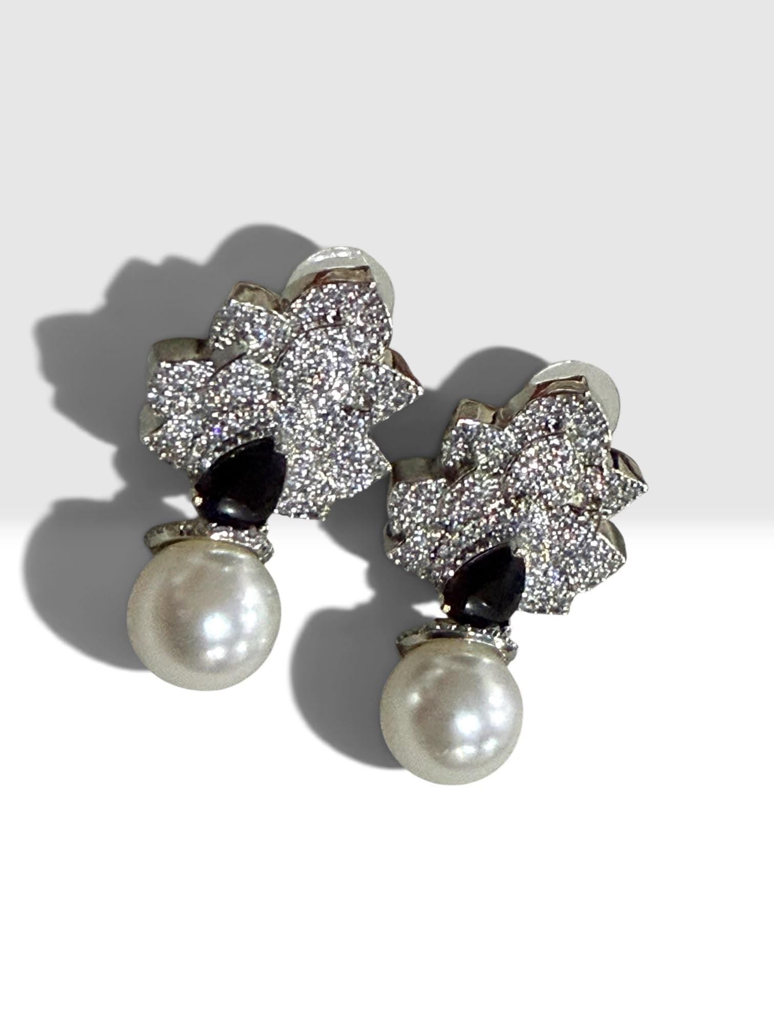 Make Every Occasion Shine with Elegant Black Onyx and Pearl Statement Earrings