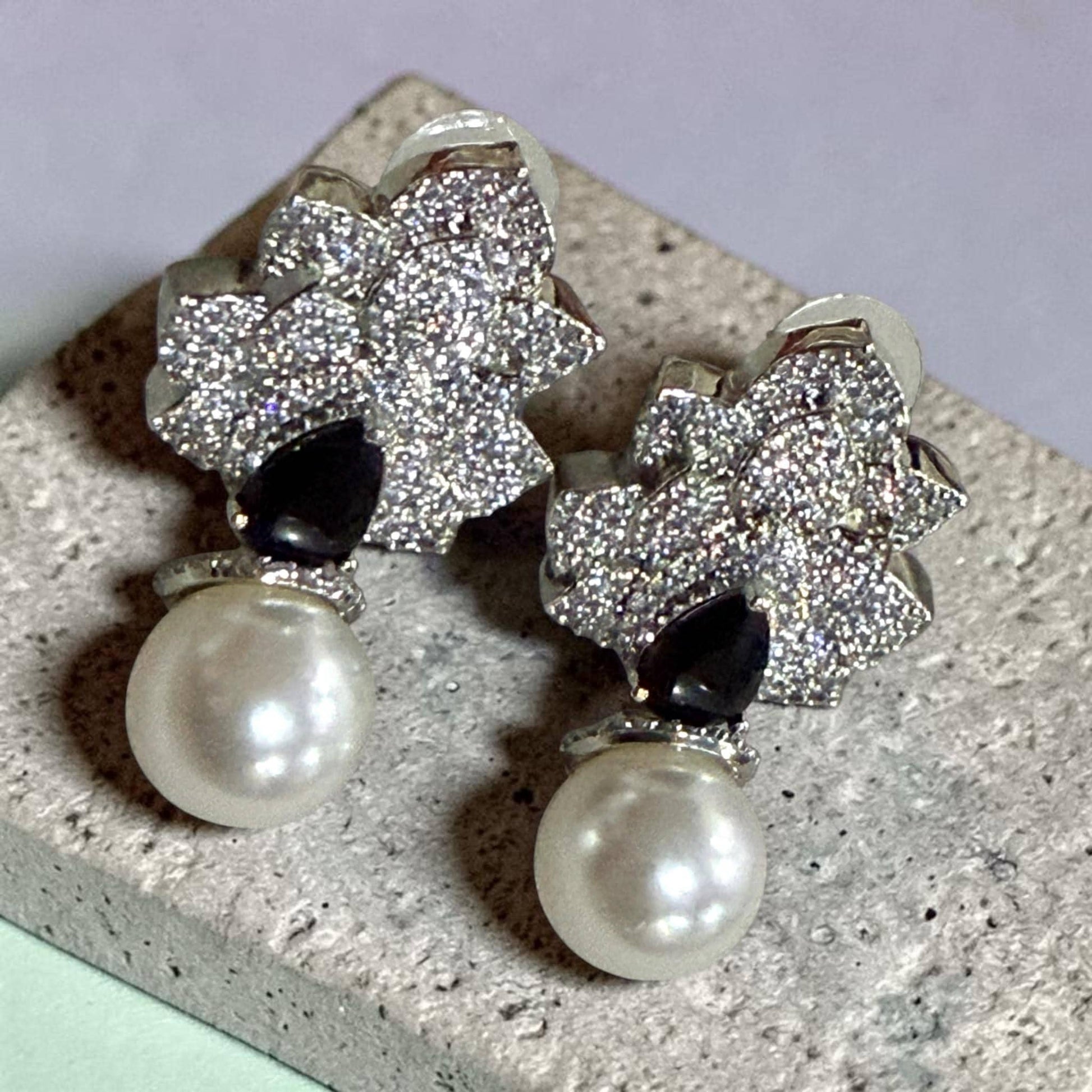 Make Every Occasion Shine with Elegant Black Onyx and Pearl Statement Earrings