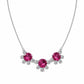 Elegant Silver tone Necklace Set with sarouski/Baguette Cubic Zirconia and Matching Drop Earrings