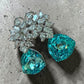 Designer Statement Drop Earrings, Luxury Dangle Earrings, Floral Bridal
