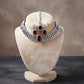 Statement Cubic Zarconia Necklace Set with Ruby Red Stones for Weddings and Parties