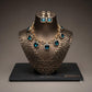 Emerald Necklace Set with Matching Earrings for Women and Special Occasions