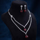 Elegant Ruby Red Jewelry Set for Weddings and Special Occasions