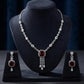 Elegant Ruby Red Necklace Set for Anniversary and Party Wear