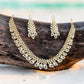 Luxury Floral Jewelry Set with Gold Plated Finish for Wedding and Evening Wear