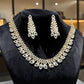 Luxury Floral Jewelry Set with Gold Plated Finish for Wedding and Evening Wear