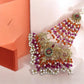 Exquisite hot pink and orange bridal Necklace Set with Earrings bindya and jhoomar - Gold plated traditional Pakistani Bridal Jewelry