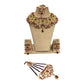Exquisite maroon bridal Necklace Set with Earrings bindya and jhoomar - Gold plated traditional Pakistani Bridal Jewelry