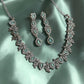 Contemporary Botanical Necklace Set with Matching Earrings
