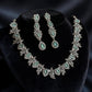 Contemporary Botanical Necklace Set with Matching Earrings