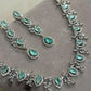 Contemporary Botanical Necklace Set with Matching Earrings