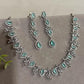 Contemporary Botanical Necklace Set with Matching Earrings