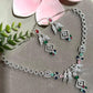 Sophisticated CZ Jewelry Set with Artistic Geometric Design