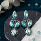 Contemporary Botanical Drop Earrings with Designer Luxury Style Swarovski