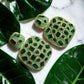 Modern Mint Drop Earrings with Emerald Green Accents, Gold Tone Finish Fashion Earrings,