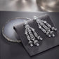 Statement Jhumka Dangle Earrings with Rhodium Finish , Classic Jewelry for Women