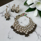 Antique Statement Necklace Set kundan set Earrings And Maang Tikka