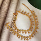 Graceful Glass Stone Anklet Featuring Gold Tone Finish