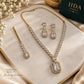 Statement Pendant Necklace with Coordinating Earrings and Maang Tikka Set