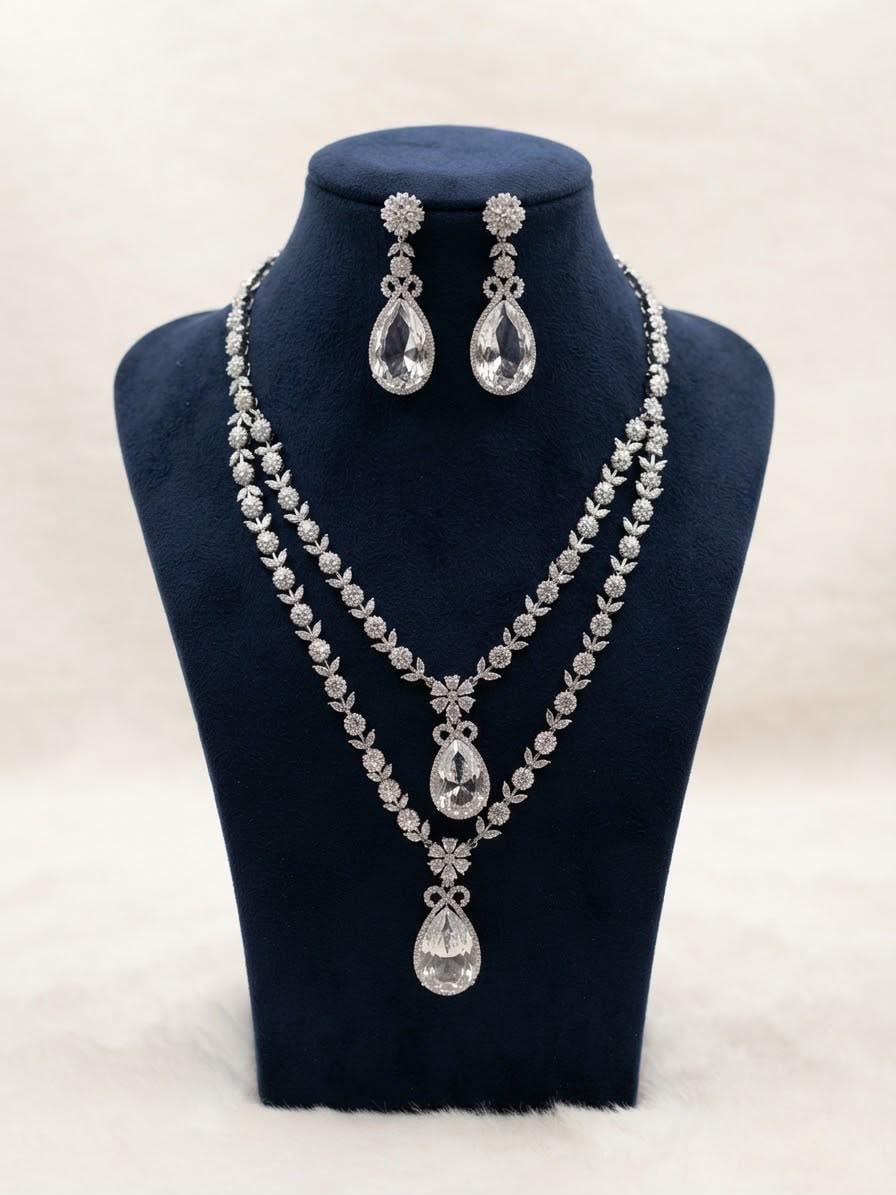 Statement Majestic Elegance Cubic Zirconia Jewelry Set