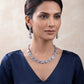 High Shine Cubic Zirconia Jewelry Set with Rhodium Plating