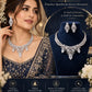 Delicate CZ Necklace Set Featuring a Rhodium Coating