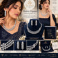 Brilliant Rhodium Finish Necklace Set with Cubic Zirconia Stones