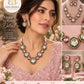 High End Patchy Kundan Style Necklace Jewelry Set