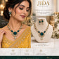 Necklace Jewelry Set with Matching Teal Green Stone Earrings
