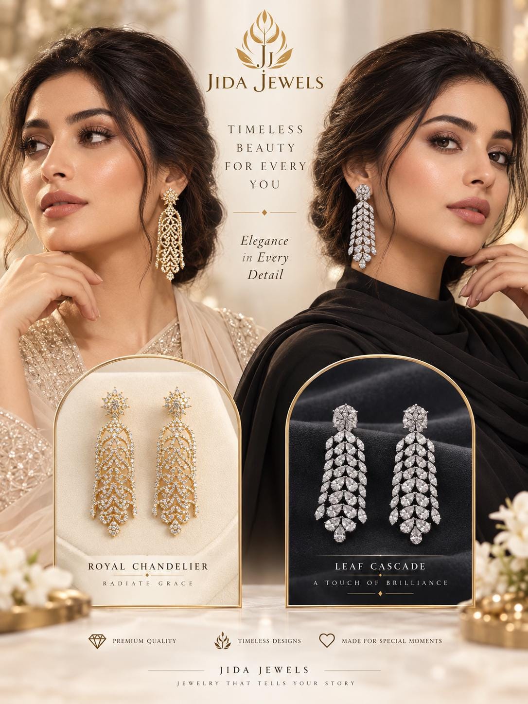 Women's Dangle Earrings Statement Drop Style for Events Gold/Silver