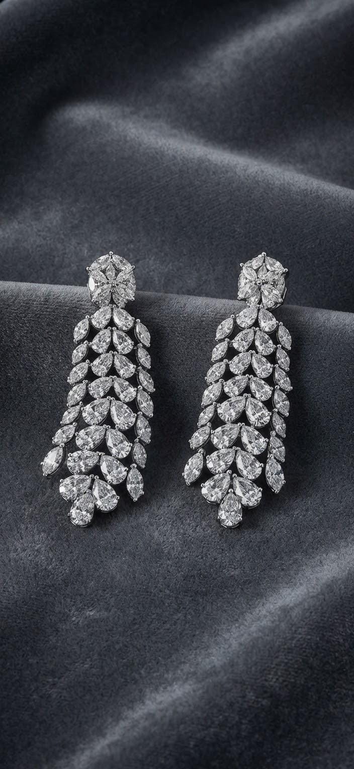Women's Dangle Earrings Statement Drop Style for Events Gold/Silver
