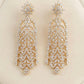 Women's Dangle Earrings Statement Drop Style for Events Gold/Silver