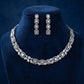 High Shine Cubic Zirconia Jewelry Set with Rhodium Plating