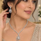 Woven Lattice Teardrop Statement Necklace and Earrings Set