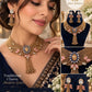 Statement Designer Choker/Necklace and Earrings Set Featuring Woven Chain