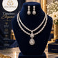 Cubic Zarconia High End Elegant Jewelry Set with Matching Teardrop Earrings