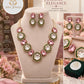 High End Patchy Kundan Style Necklace Jewelry Set