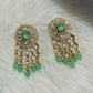 Bollywood Glam Kundan Dangle Earrings | Traditional Gold-Tone Jewelry