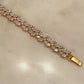 Gold Plated Tennis , Cubic Zirconia Bracelet, Bridal Bracelet for Women