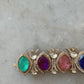 Designer Bollywood Kada Gold Plated Jewelry | Colorful Gemstones Bangle