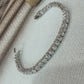Silver Tennis Bracelet for Women, Statement, Elegant Link Bracelet, Adjustable Party Jewelry
