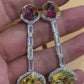 Designer Dangle Earrings with Geometric Contemporary Style